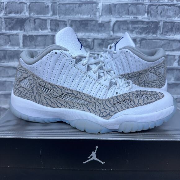 Nike Air Jordan 11 Low IE White Cobalt Zen Grey Cement 306008-143 Mens Size 8 main image 13
